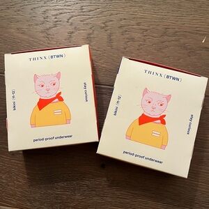 2 pair Thinx Period-Proof Bikini Underwear New In Box size 11/12 teen